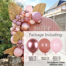 Load image into Gallery viewer, 91Pcs Rose Gold Retro Pink & Gold Latex Balloons For Wedding Birthday Party Decoration And Baby Shower
