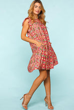 Load image into Gallery viewer, Full Size Ruffled Printed Dress with Side Pockets For Women β Trendy Ruffled Dress, Stylish Printed Dress, Pocketed Ruffled Dress, Casual Printed Dress, Functional Dress with Pockets, Flattering Ruffled Dress, Chic Printed Dress with Pockets