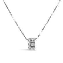 Load image into Gallery viewer, 10K White Gold Diamond Accent "A" Initial Bubble Pendant Necklace