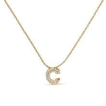 Load image into Gallery viewer, 10K White Gold Diamond Accent "A" Initial Bubble Pendant Necklace