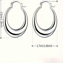Load image into Gallery viewer, 925 Silvery-Plated Hoop Earrings for Women