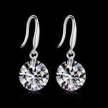 将图片加载到图库查看器,925 Sterling Silver 2.00 ct. Cubic Zirconia Drop Earrings