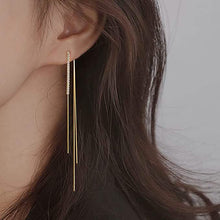 将图片加载到图库查看器,925 Sterling Silver Dangle Chain Tassel Earrings