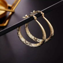 Load image into Gallery viewer, 925 Sterling Silver Oval Filigree Hoop Earrings