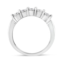 Load image into Gallery viewer, 14K White Gold 1/2 Cttw Round-Cut 5-Stone Diamond Ring (H-I Color, SI1-SI2 Clarity) Size 7