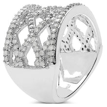 Load image into Gallery viewer, 0.92 Carat Genuine White Diamond .925 Sterling Silver Ring