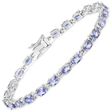 Load image into Gallery viewer, 9.68 Carat Genuine Tanzanite .925 Sterling Silver Bracelet