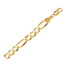 Load image into Gallery viewer, 10k Yellow Gold Solid Figaro Bracelet (7.90 mm)