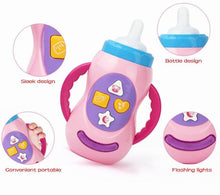 将图片加载到图库查看器,Baby Simulation Milk Bottle Toy LED Flashing Baby Bottle With Sound and Light Toys For Baby