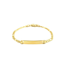Load image into Gallery viewer, 14k Yellow Gold Figaro Link Children's ID Bracelet