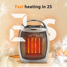Load image into Gallery viewer, 1500W Portable Ceramic Space Heater with Thermostat & Safety Protection with Carry Handle