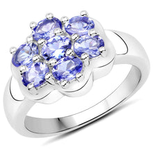 Load image into Gallery viewer, 1.19 Carat Genuine Tanzanite .925 Sterling Silver Ring