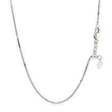 将图片加载到图库查看器,10k White Gold Adjustable Box Chain 0.85mm