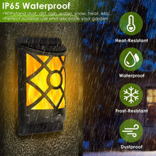Load image into Gallery viewer, 96 LEDs Waterproof Flame Solar Lights Outdoor