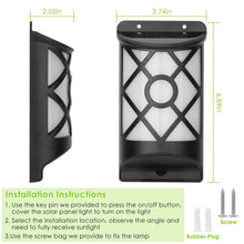 Load image into Gallery viewer, 96 LEDs Waterproof Flame Solar Lights Outdoor
