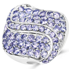 Load image into Gallery viewer, 3.65 Carat Genuine Tanzanite .925 Sterling Silver Ring
