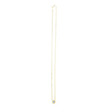 将图片加载到图库查看器,14k Yellow Gold MOP Evil Eye Necklace