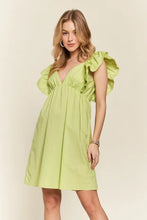 Load image into Gallery viewer, Smocked Back Ruffled Cap Sleeve Babydoll Dress For Summer โ Feminine, Flattering, Comfortable, Playful Charm