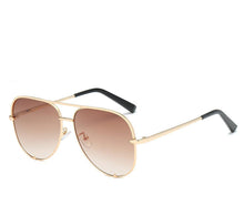 Load image into Gallery viewer, Luxury Lady Vintage Round Metal Sunglasses For Driving Black Retro Mirror Sunglasses Woman Shade Sunglasses With UV400 Protection