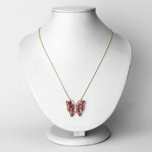 Load image into Gallery viewer, 2.88 Carat Genuine Ruby and White Zircon .925 Sterling Silver Necklace