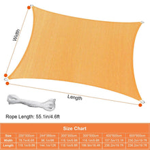 Load image into Gallery viewer, 98% UV Block Awning Shelter Rectangle Shade Sails Top Canopy