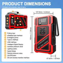 将图片加载到图库查看器,3000A 21V Car Jump Starter & 150PSI Tire Inflator 2-in-1 Portable Compressor