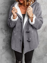 Load image into Gallery viewer, Full Size Pocketed Long Sleeve Hooded Toggle Jacket – Stylish & Functional Outerwear for Women