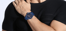 Load image into Gallery viewer, Men's Luxury Stainless steal Waterproof Watch With Day And Date Display Unique Design Perfect Gift In Modern Metal Men Wrist Watch Design