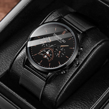 Load image into Gallery viewer, New Fashion Luminous Mens Watches Luxury Sport Quartz Mesh Strap Elegant Waterproof Wristwatch For Men