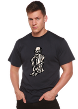 Load image into Gallery viewer, Sad Skeleton Halloween Unisex Bamboo Viscose/Organic Cotton Short Sleeve Graphic T-Shirt