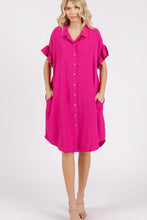 Load image into Gallery viewer, New Button Down Flounce Sleeve Dress with Pockets For Women – Trendy, Casual, Feminine, Practical & Stylish Design For Any Occasion