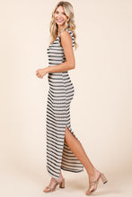 将图片加载到图库查看器,Striped Scoop Neck Sleeveless Maxi Dress For Women – Striped Maxi Dress, Sleeveless Dress, Summer Maxi Dress, Comfortable Knit Dress, Flattering Maxi Dress