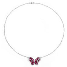 Load image into Gallery viewer, 4.15 Carat Genuine Rhodolite and White Topaz .925 Sterling Silver Pendant