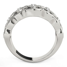 Load image into Gallery viewer, Diamond Studded Four Leaf Clover Motif Ring in 14k White Gold (1/4 cttw)