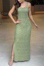 Load image into Gallery viewer, Sky Blue Cutout Side Maxi Dress Elegant Party Summer Long Dress For Girls