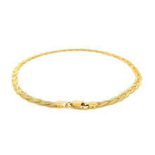 Load image into Gallery viewer, 3.5mm 14k Yellow Braided Foxtail Anklet