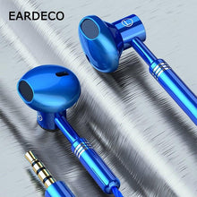 Load image into Gallery viewer, 9D Stereo Earphones Mic Headphone Headset In-ear Wired Headphones Bass Wire Earphone Earbud Phone Headset With Microphone Wired Earbuds Noise Isolating in-Ear Headphones Earphones with Mic Volume Control Plug for Sports Workout Compatible
