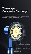 Load image into Gallery viewer, 9D Stereo Earphones Mic Headphone Headset In-ear Wired Headphones Bass Wire Earphone Earbud Phone Headset With Microphone Wired Earbuds Noise Isolating in-Ear Headphones Earphones with Mic Volume Control Plug for Sports Workout Compatible