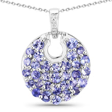 Load image into Gallery viewer, 1.78 Carat Genuine Tanzanite .925 Sterling Silver Pendant