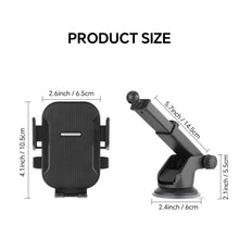 Load image into Gallery viewer, Adjustable Car Phone Holder – Suction Cup Dashboard Mount, Anti-Slip Grip, iPhone & Android