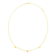 Load image into Gallery viewer, 14k Yellow and Rose Gold Mom Necklace