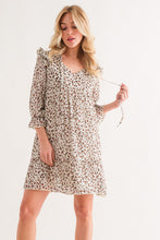 Load image into Gallery viewer, Leopard Ruffle Hem Woven Mini Dress For Women – Leopard Print Dress, Flattering Ruffle Hem Dress, Playful Mini Dress, Animal Print Dress, Chic Leopard Dress