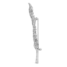 Load image into Gallery viewer, 18K White Gold 2 7/8 Cttw Diamond Feather Brooch Pin (G-H Color, VS1-VS2 Clarity)