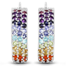 Load image into Gallery viewer, 8.79 Carat Genuine Multi Stones .925 Sterling Silver Earrings