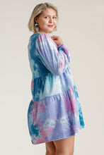 Load image into Gallery viewer, Colorful Full Size Round Neck Long Sleeve Dress Plus Size Boho Chic Beautiful Girls Dress