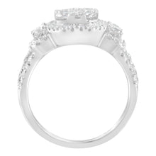 Load image into Gallery viewer, 14K White Gold 2 1/4 Cttw Diamond Cocktail Cluster Ring (G-H Color, SI2-I1 Clarity) - Size 7