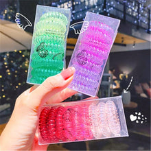 Load image into Gallery viewer, 9pcs/set Telephone Colorful Hair Ties Woman Elastic Hairband Ponytail Holders Hair Ropes Wires Scrunchies Elastic Hair Bands Kid Ponytail Holder Tie Gum Hair Accessories