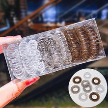 Load image into Gallery viewer, 9pcs/set Telephone Colorful Hair Ties Woman Elastic Hairband Ponytail Holders Hair Ropes Wires Scrunchies Elastic Hair Bands Kid Ponytail Holder Tie Gum Hair Accessories
