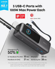 Load image into Gallery viewer, Anker Laptop Power Bank (25K, 165W, Built-In and Retractable Cables)