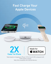 Load image into Gallery viewer, Anker MagGo Wireless Charging Station (3-in-1, Foldable Pad)